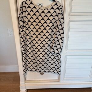 J Crew Black and White Geometric Dress. Size 6